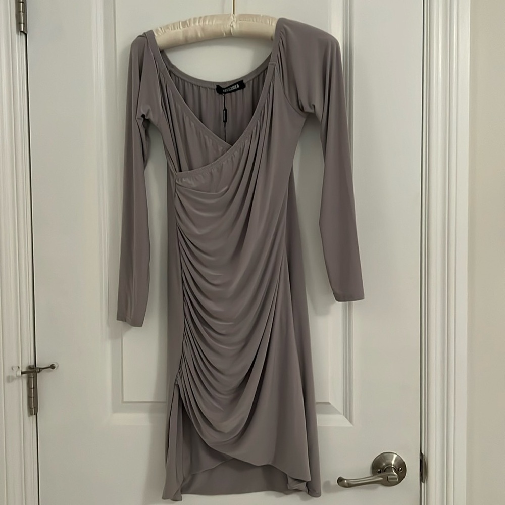 Misguided Grey off the shoulder dress - new with tags!